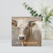 It's a Roundup! Cattle - Western Style Celebration Invitation (Standing Front)