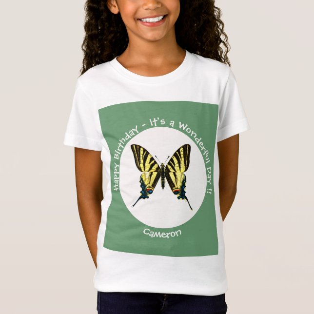 It's a Scarce Swallowtail Butterfly Birthday Party T-Shirt (Front)