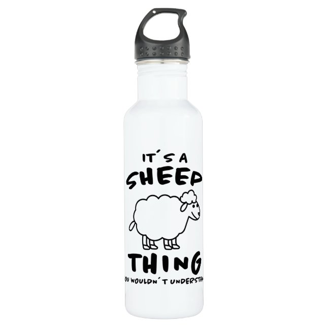 Its A Sheep Thing Design Sheeps Lamb Farmer Gift Stainless Steel Water Bottle (Front)