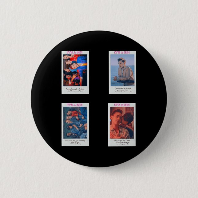 Its A Sin Set T  Button (Front)