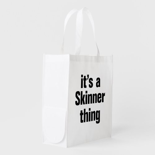 its a skinner thing reusable grocery bag