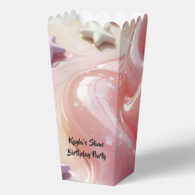 It's a Slime Birthday Party For Girl’s Favor Boxes (Back)