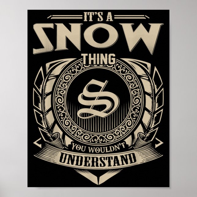 Its A Snow Thing You Wouldnt Understand Name Vin  Poster (Front)