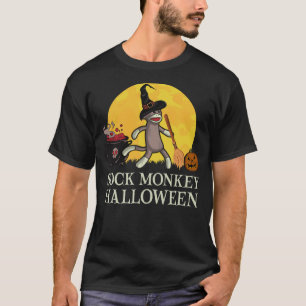 It's a Sock Monkey Halloween Sock Monkey Witch T-Shirt