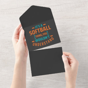It's a Softball Thing Sports All In One Invitation