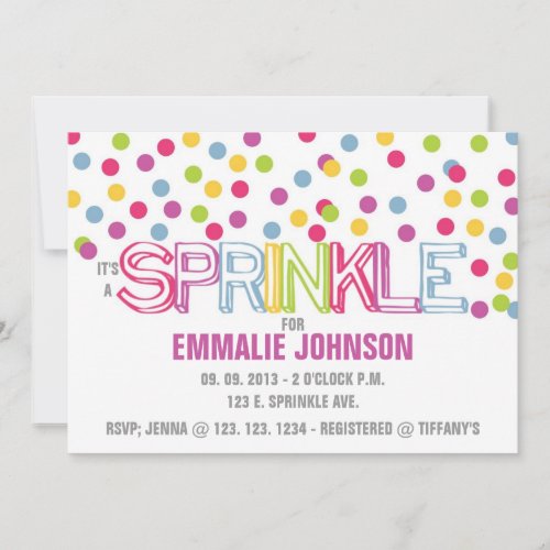 IT'S A SPRINKLE INVITATION