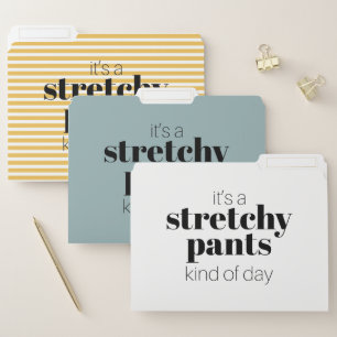 It's a Stretchy Pants Kind of Day Funny File Folder