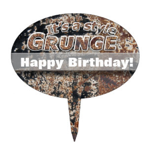 It's A Style GRUNGE Rusty Letters Custom Occasion Cake Topper