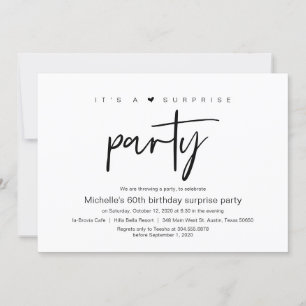 It's a Surprise Birthday Party Celebration Invitat Invitation