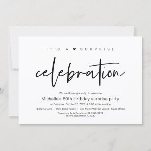 It's a Surprise Birthday Party Celebration Invitation