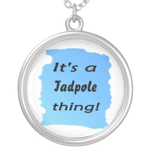 It's a tadpole thing! silver plated necklace (Front)