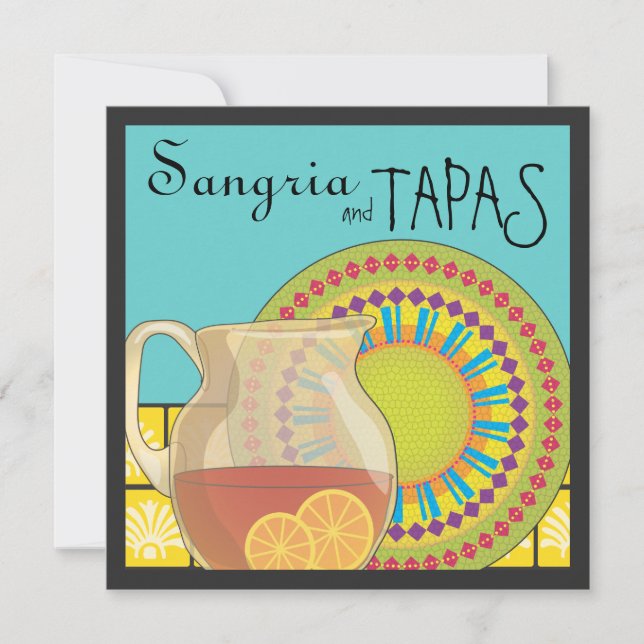 It's a Tapas Party! Happy Fiesta Invitation (Front)