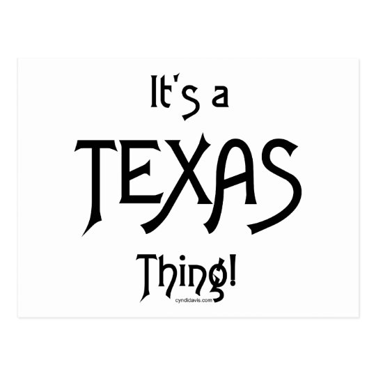 It's A Texas Thing! Postcard