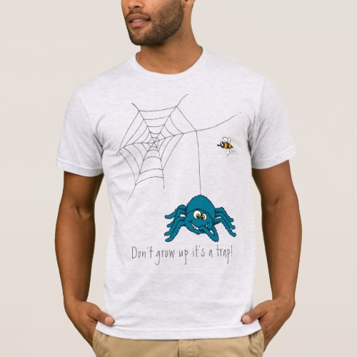 Its a trap blue spider and the fly t_shirt