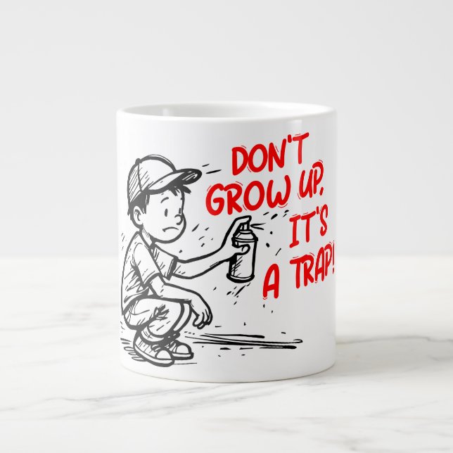 It's a trap giant coffee mug (Front)