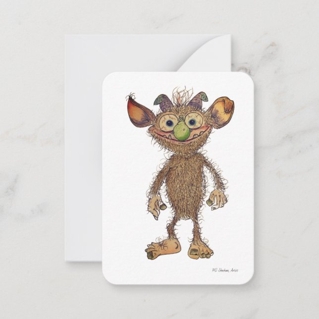 It's a Troll Birthday! Note Card (Front)