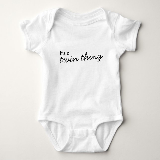 It's a Twin Thing | Modern Matching Twinning Baby Bodysuit (Front)