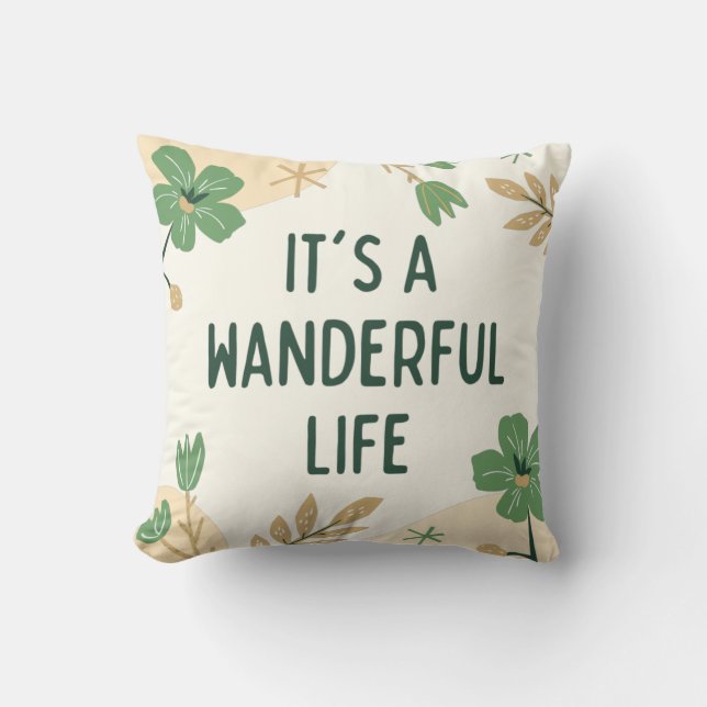  It's A Wanderful Life Throw Pillow (Front)