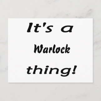 It's a warlock thing! postcard