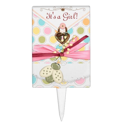 Its a Whimsey Girl BABY SHOWER Cake Topper