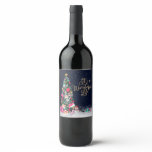 It's a Winederful Life Glam Girly Christmas Tree Wine Label