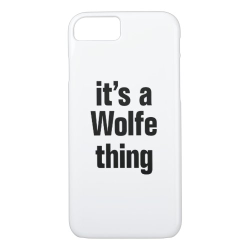 its a wolfe thing iPhone 87 case