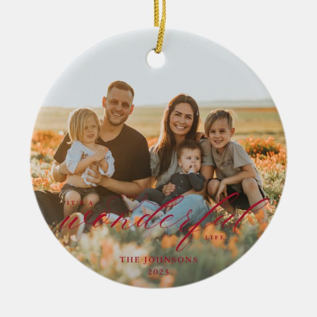 It's A Wonderful Life Ceramic Ornament Red (Front)