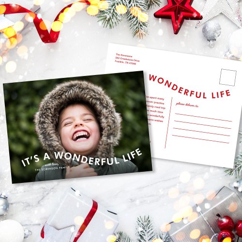 Its a Wonderful Life Curves Holiday Postcard