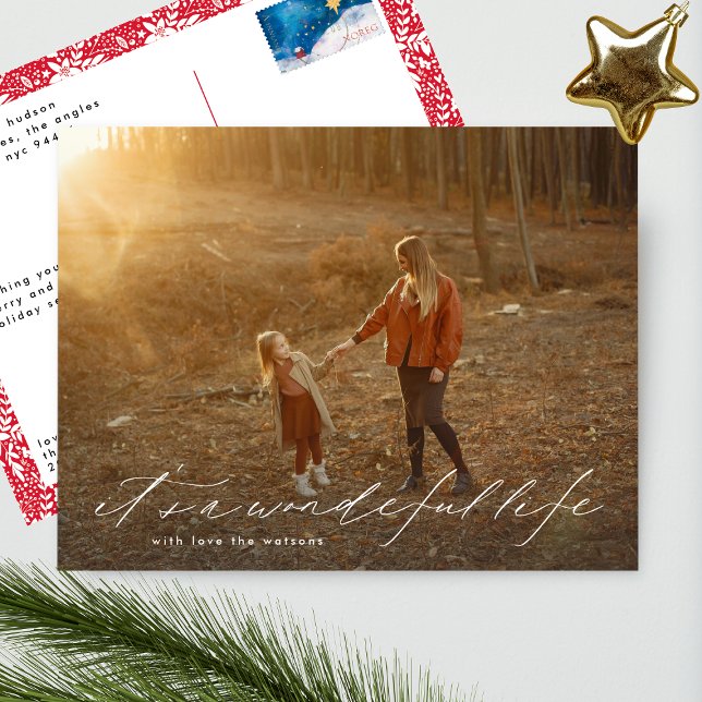 It's a Wonderful Life Elegant Christmas Holiday Postcard (Creator Uploaded)