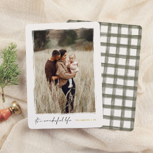 It's a Wonderful Life   Elegant Christmas Photo Foil Holiday Card