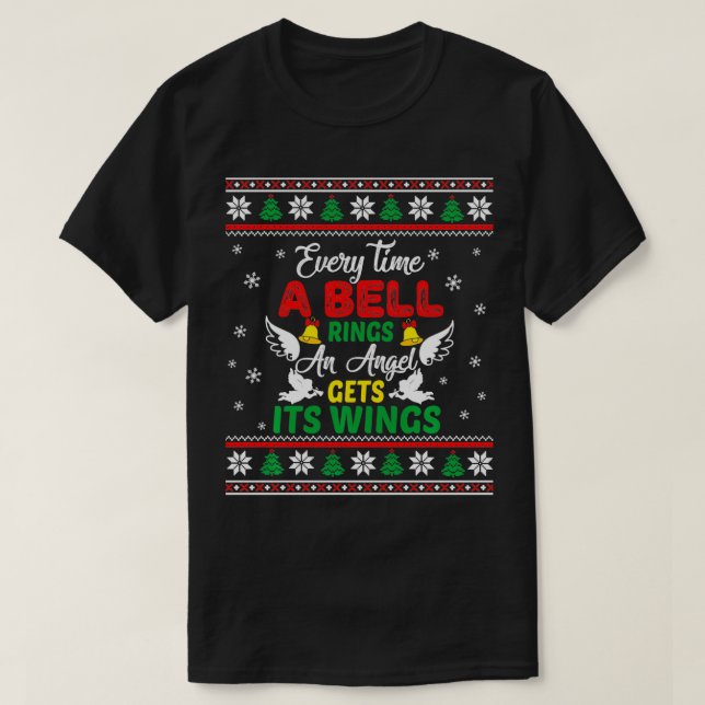 It's a Wonderful Life Every Time A Bell Rings Cute T-Shirt (Design Front)