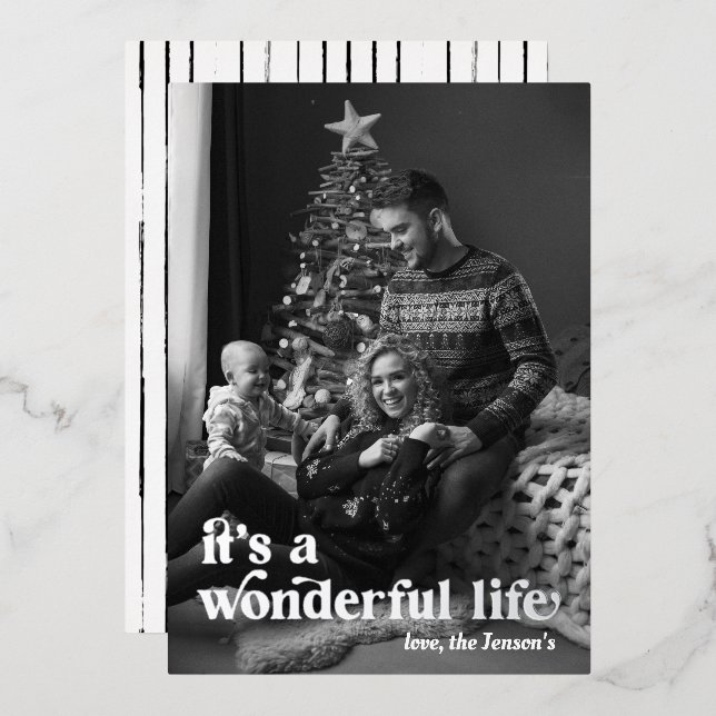 It's A Wonderful Life Gold Foil Photo Card (Front/Back)