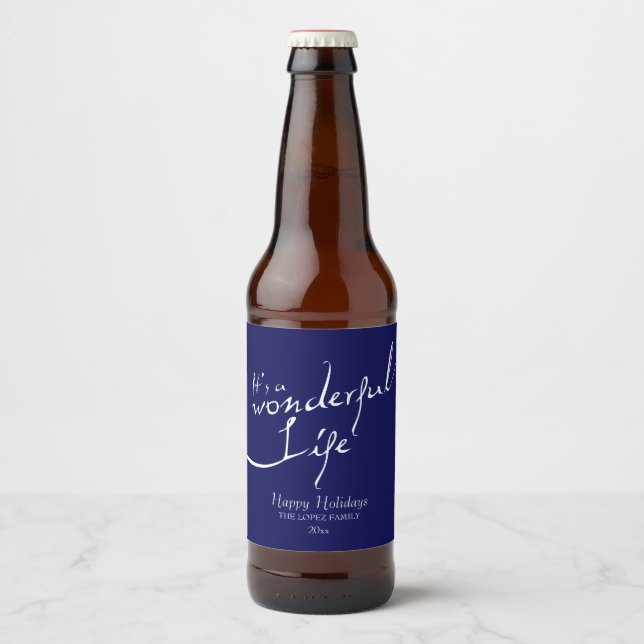 It's a Wonderful Life, Holiday Beer Bottle Label (Front)