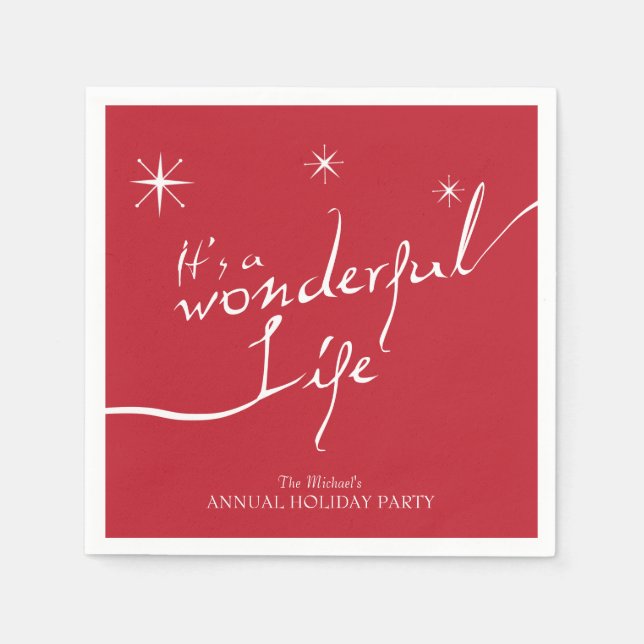 It's a Wonderful Life, Holiday Party Napkins (Front)