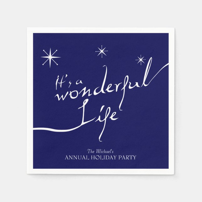 It's a Wonderful Life, Holiday Party Paper Napkins (Front)