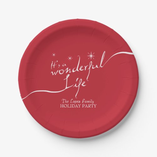 Its a Wonderful Life Holiday Party Paper Plates