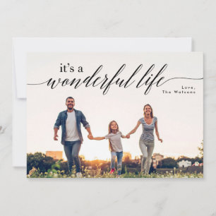 Its a Wonderful Life Holidays Christmas Photo Card