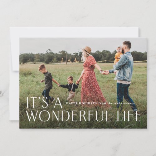 Its a Wonderful Life Landscape Flat Holiday Card
