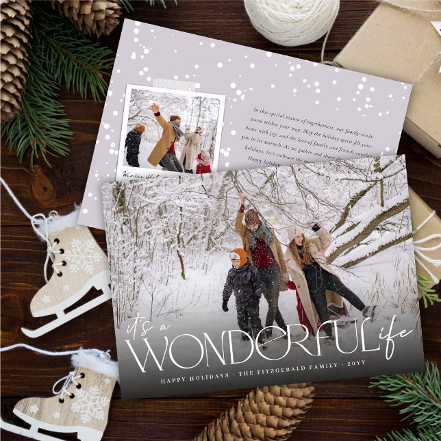 It's A Wonderful Life Modern Classic Minimal Photo Holiday Card (Creator Uploaded)
