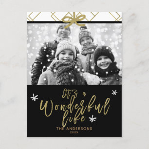 It's A Wonderful Life Modern Holiday Photo Postcard