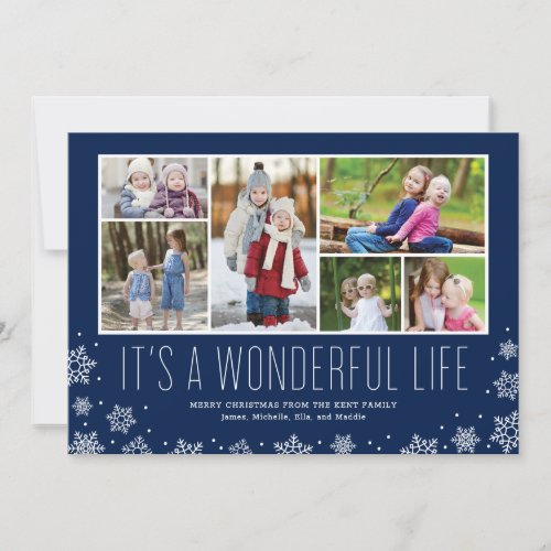 Its a Wonderful Life Multi Photo Holiday Card