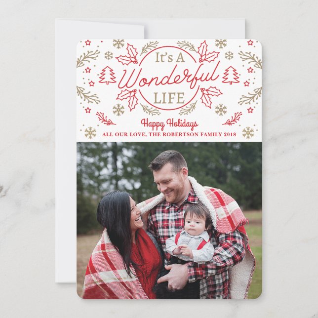 It's A Wonderful Life Personalized Photo Card (Front)