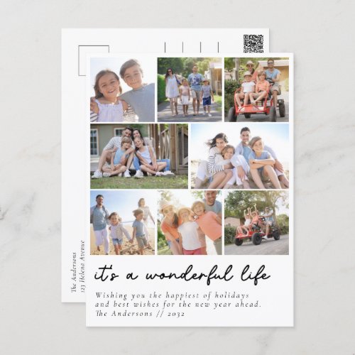 Its a Wonderful Life Photo Collage  Holiday Postcard