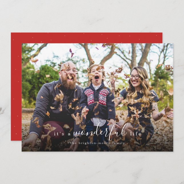 It's a Wonderful Life Photo Holiday Card (Front/Back)