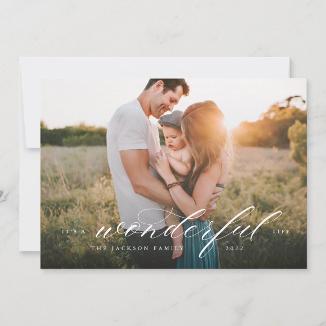It's A Wonderful Life Photo Holiday Card (Front)