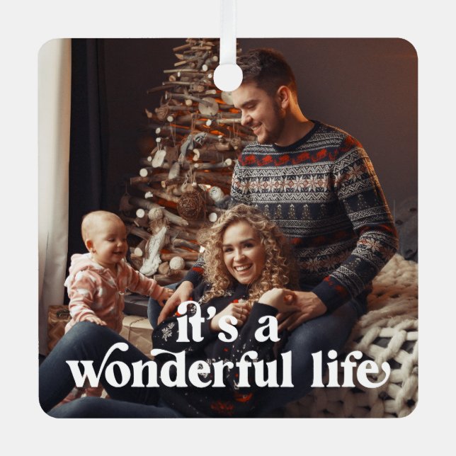 It's A Wonderful Life Photo Holiday Ornament (Front)