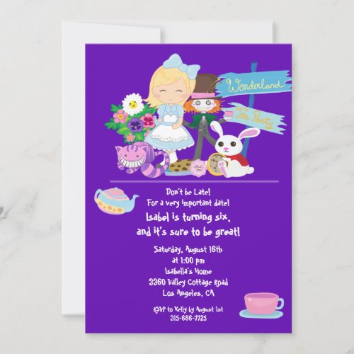 It's a Wonderland Birthday Tea Party Invitation
