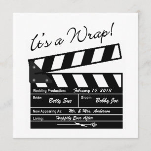 It's A Wrap - Movie Wedding Photo Thank You Card