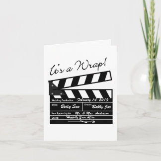 It's a Wrap - Movie Wedding Photo Thank You Card