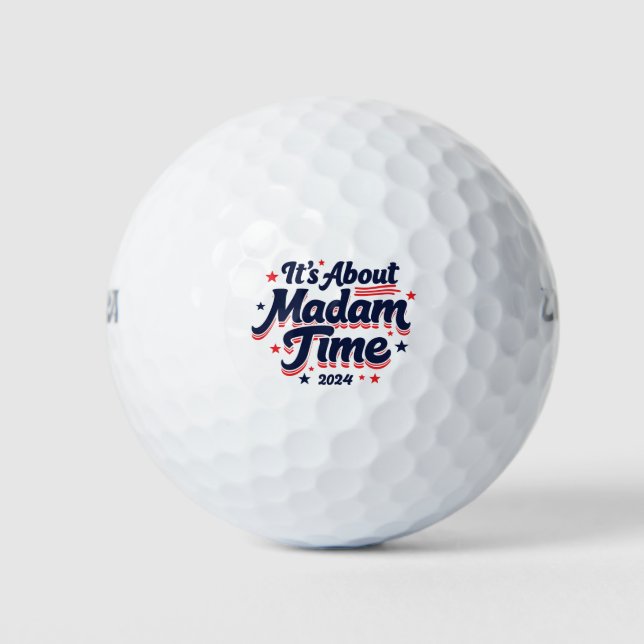 It's About Madam Time Kamala Harris Ekection  Golf Balls (Front)